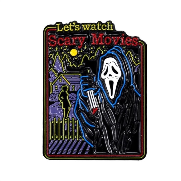 5/20$  Scream Ghost Face Ghostface Horror Kawaii Aesthetic Goth Enamel Pin - Picture 5 of 16
